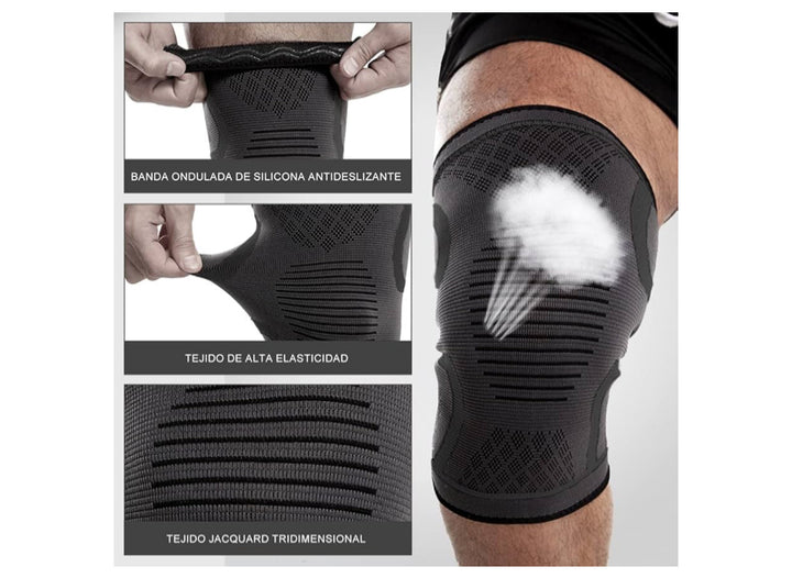 1 Par de Rodilleras Deportivas, Rodilleras Elásticas Antideslizantes, Protege tus Rodillas，Adecuado para Voleibol, Baloncesto, GYM, Correr, Ciclismo de Montaña, Deportes Al Aire Libre, etc