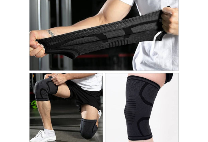 1 Par de Rodilleras Deportivas, Rodilleras Elásticas Antideslizantes, Protege tus Rodillas，Adecuado para Voleibol, Baloncesto, GYM, Correr, Ciclismo de Montaña, Deportes Al Aire Libre, etc