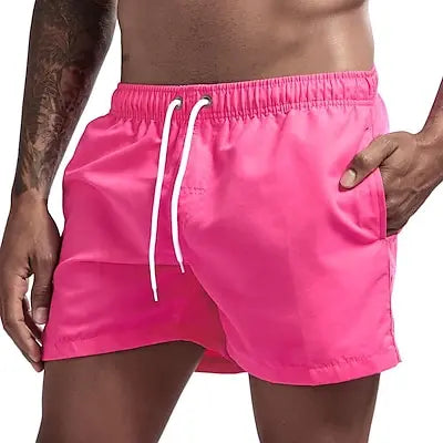 Bañador corto para hombre, de secado rápido, transpirable, con cordón y bolsillos para surfear en la playa en verano.