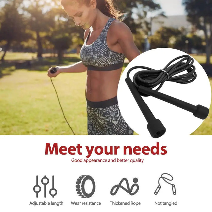 1 pieza de cuerda de saltar de velocidad de 2,8 m, profesional, para adultos y niños, de PVC, ajustable, para entrenamiento de boxeo y musculación.