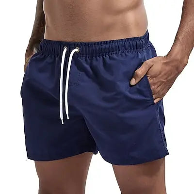 Bañador corto para hombre, de secado rápido, transpirable, con cordón y bolsillos para surfear en la playa en verano.
